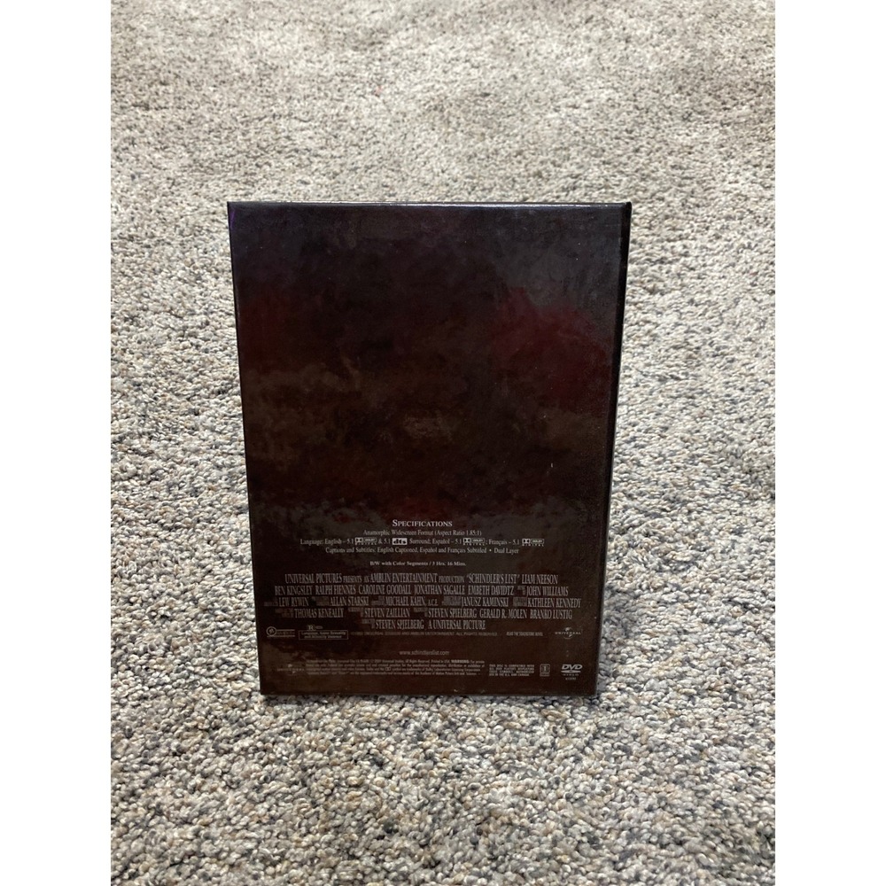 Schindler's List DVD Steven Spielberg Academy Award Winner Widescreen - Picture 2 of 3